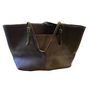 Faux Leather Tote Travel Business Purse Brown Shoulder Bag Bohemian Y2K